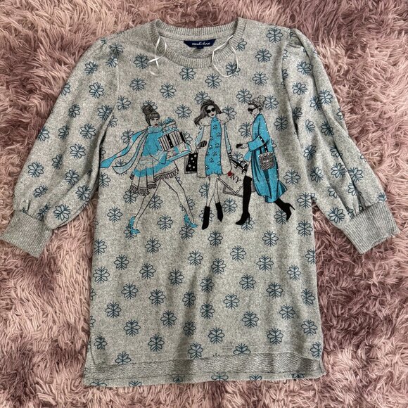 BNWOT Mesh+Love Winter Fashion Shopping Sweater - Picture 1 of 2